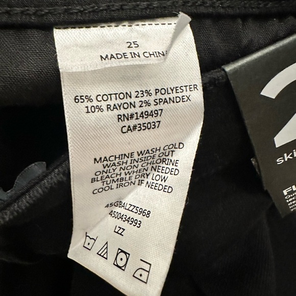 JOE’S Jeans Skinny Ankle Raw Hem Distressed Black Denim Flawless Fabric Size 25 - Picture 10 of 11